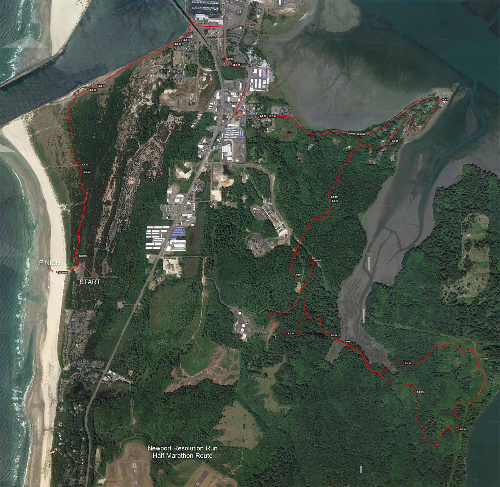 Half Marathon Route Map